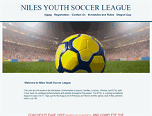 Tablet Screenshot of nilesyouthsoccer.com